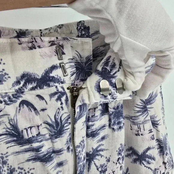 Abercrombie Fitch Women's Tropical Pants Linen Blend Size S Short Wide Leg - Picture 5 of 11